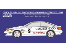 Decal – Toyota Celica ST165 - 1992 Boucles de Spa Winner - Verreydt / Biar
